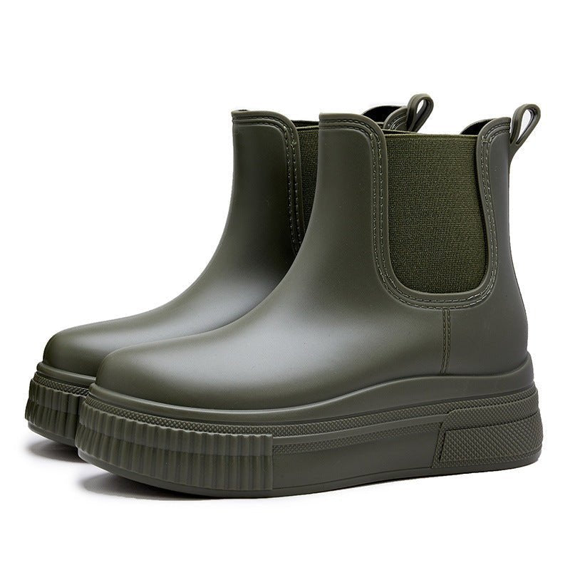 Chelsea Boots Women's Waterproof Platform Rain Ankle