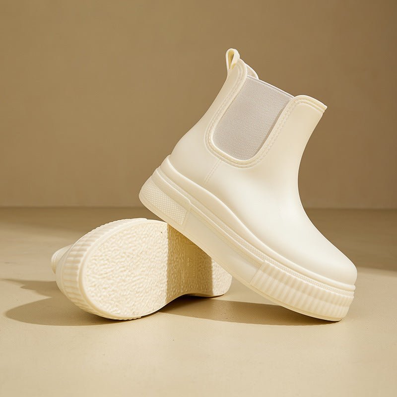 Chelsea Boots Women's Waterproof Platform Rain Ankle