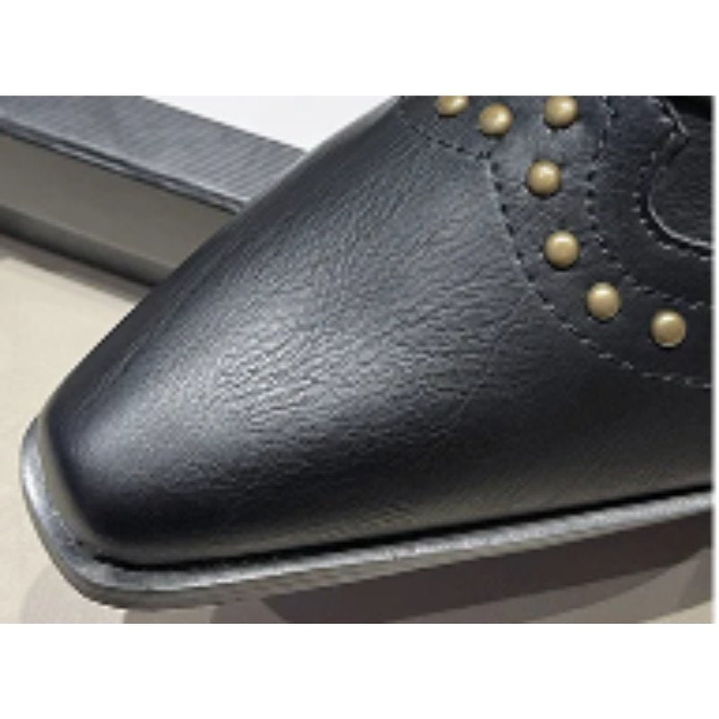 Cowboy Boots Studded Western Mid-Heel Women's