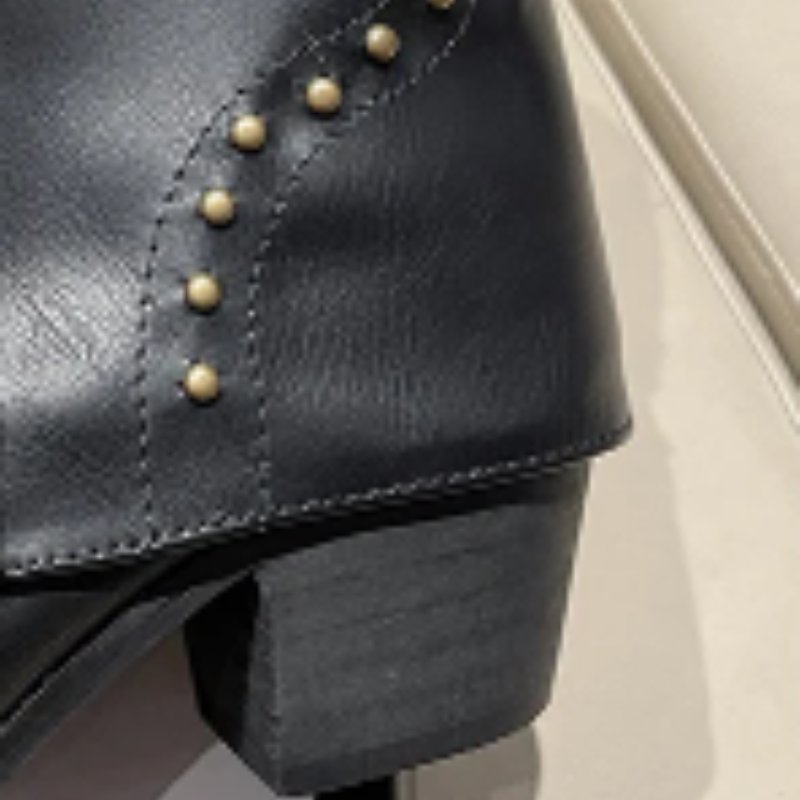 Cowboy Boots Studded Western Mid-Heel Women's
