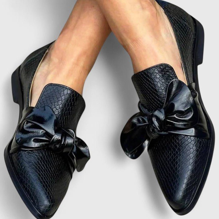 Loafers Women's Bow Detail Slip-On Textured Comfort