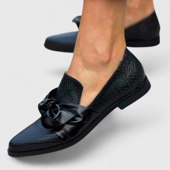 Loafers Women's Bow Detail Slip-On Textured Comfort