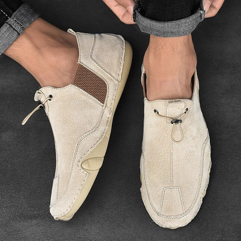 Men's Canvas Slip-On Shoes Casual Everyday Comfort - Khaki