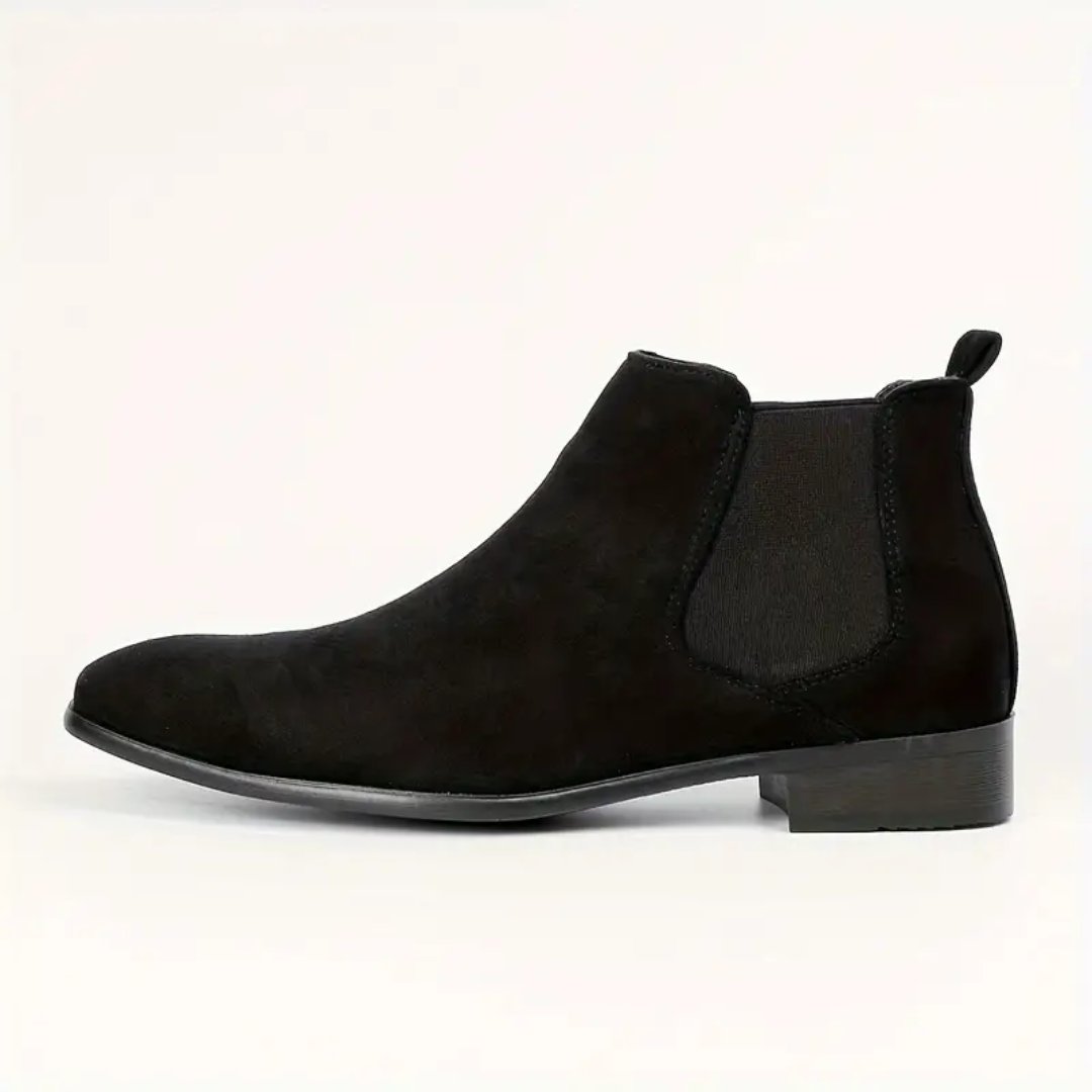 Men's Chelsea Boots Suede Ankle Elastic Side Panels