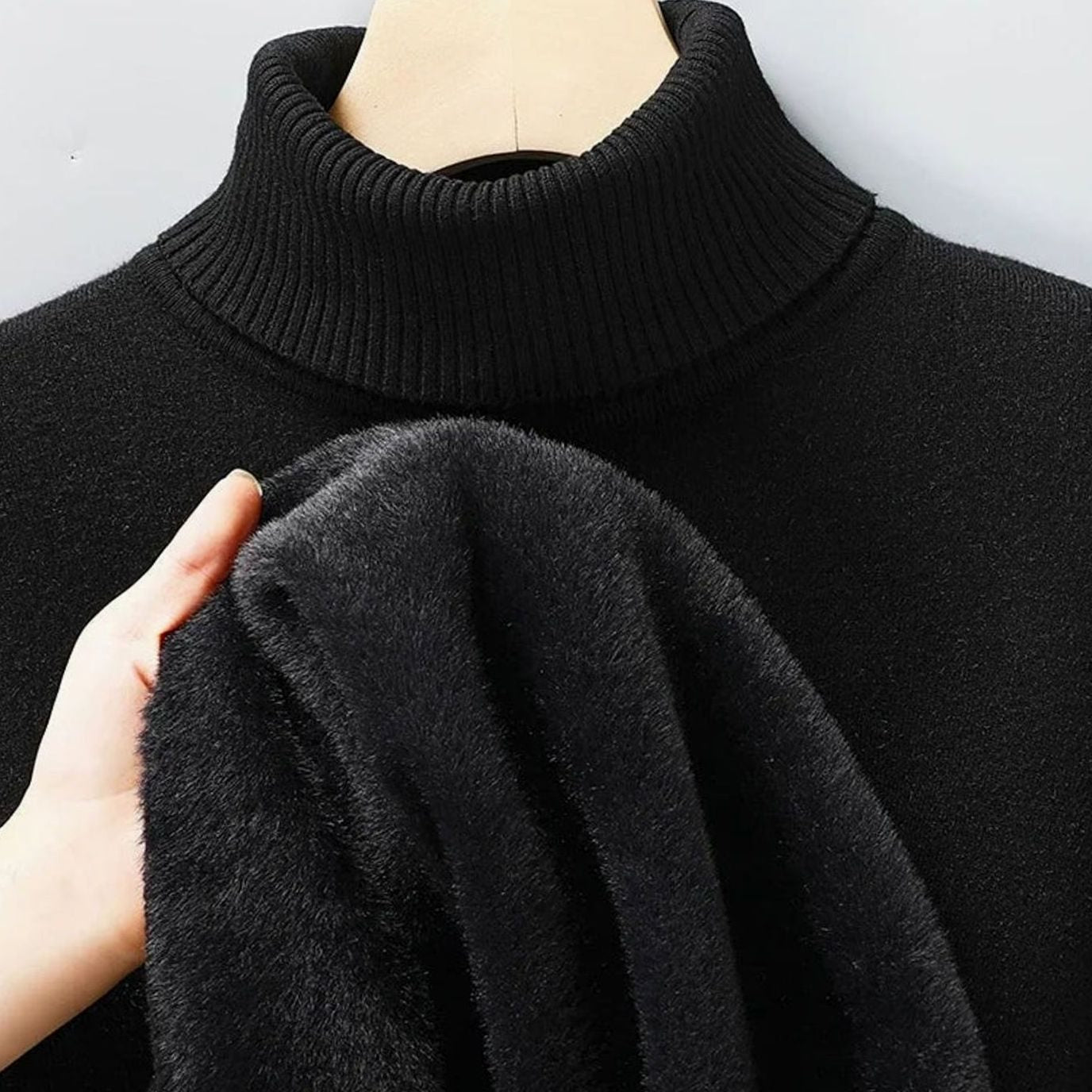 Men's Merino Wool Lightweight Sweater Slim Turtleneck Pullover