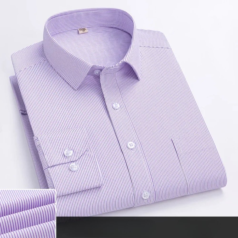 Men's Office Shirt Long Sleeve Cotton Blend Business - Purple