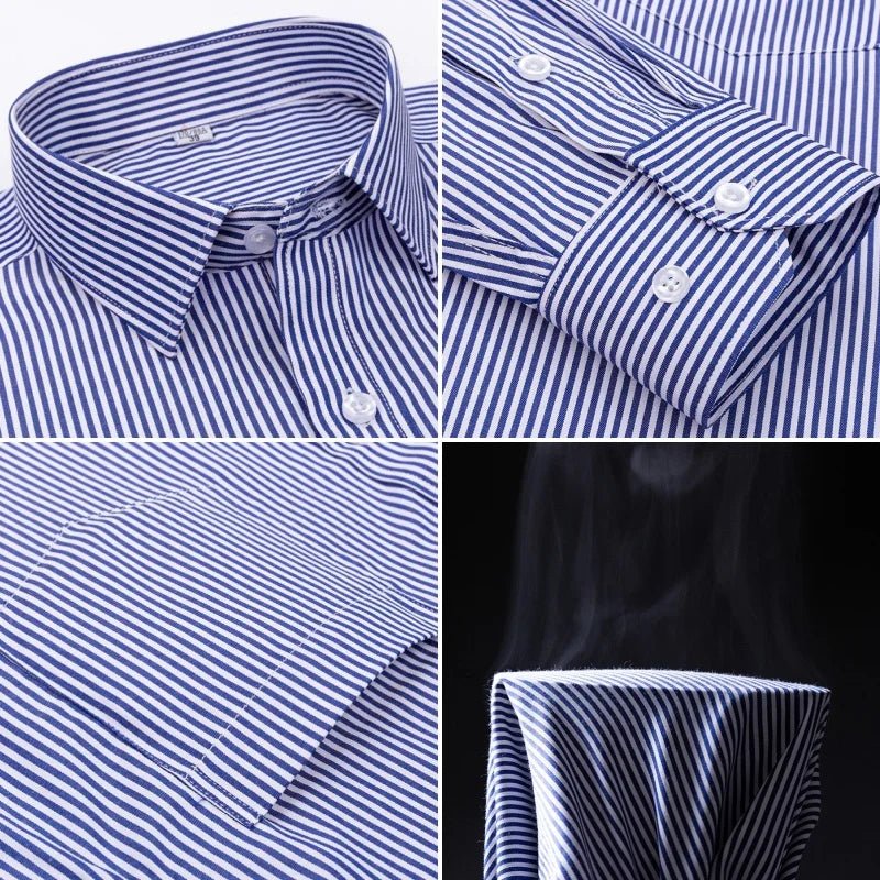 Men's Office Shirt Long Sleeve Cotton Blend Business