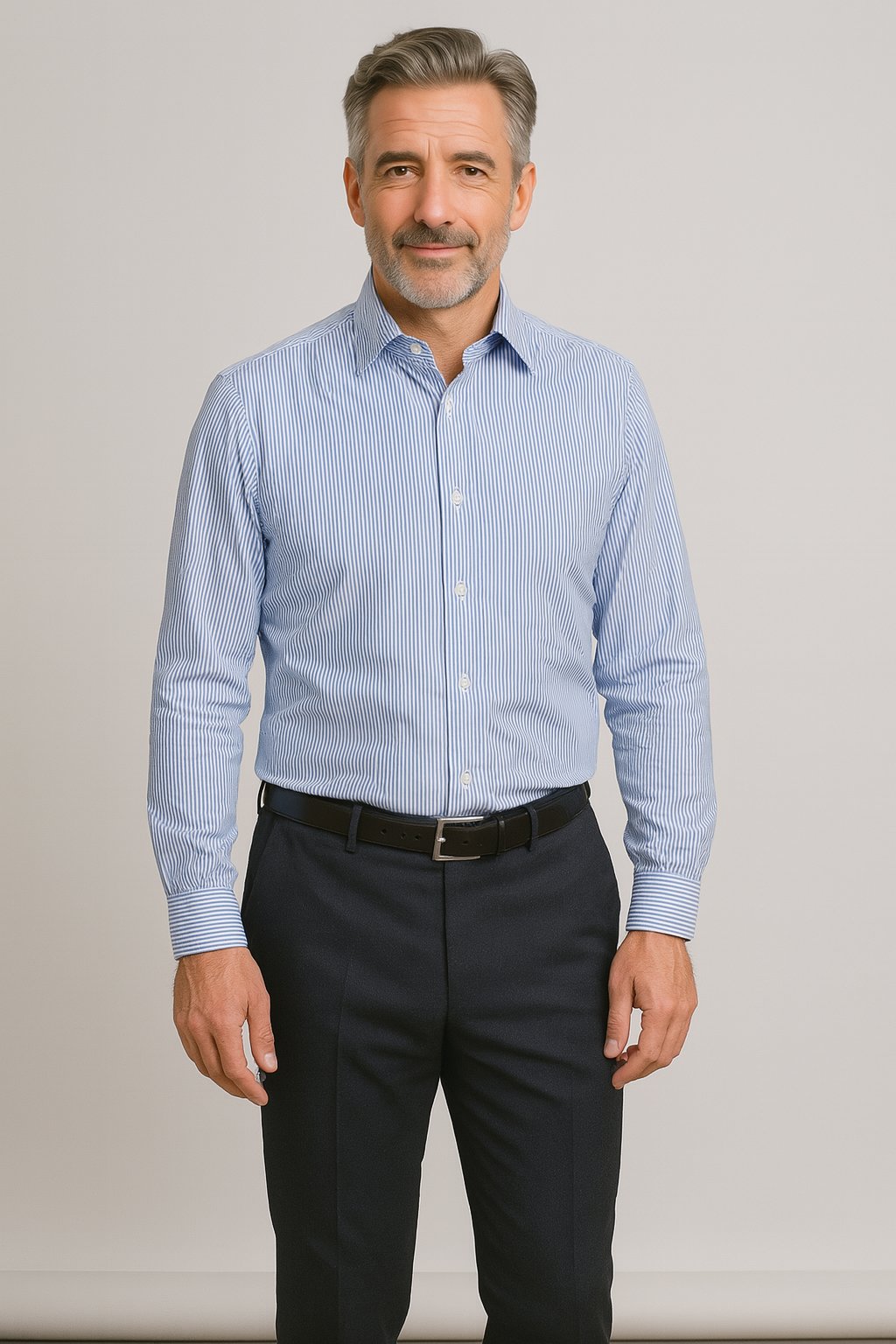 Men's Office Shirt Long Sleeve Cotton Blend Business