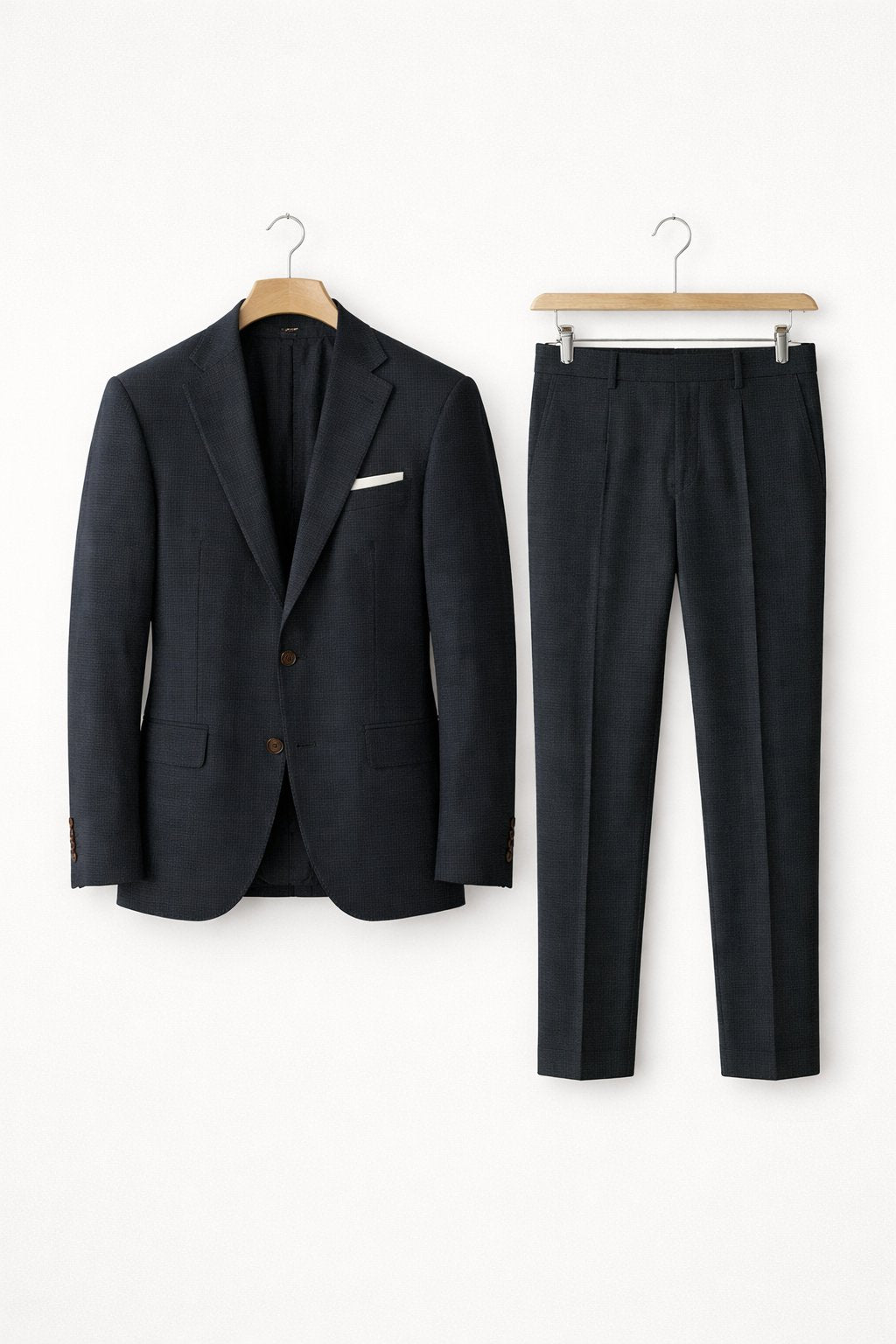 Men's Slim-Fit Structured Nylon Blend Two-Piece Set - Black