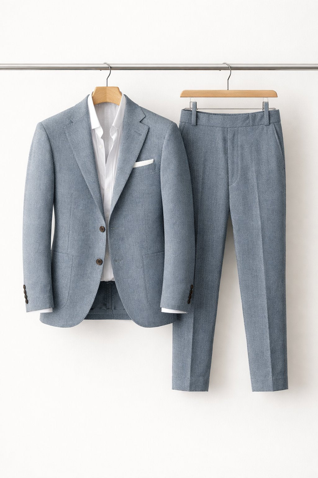 Men's Slim-Fit Structured Nylon Blend Two-Piece Set