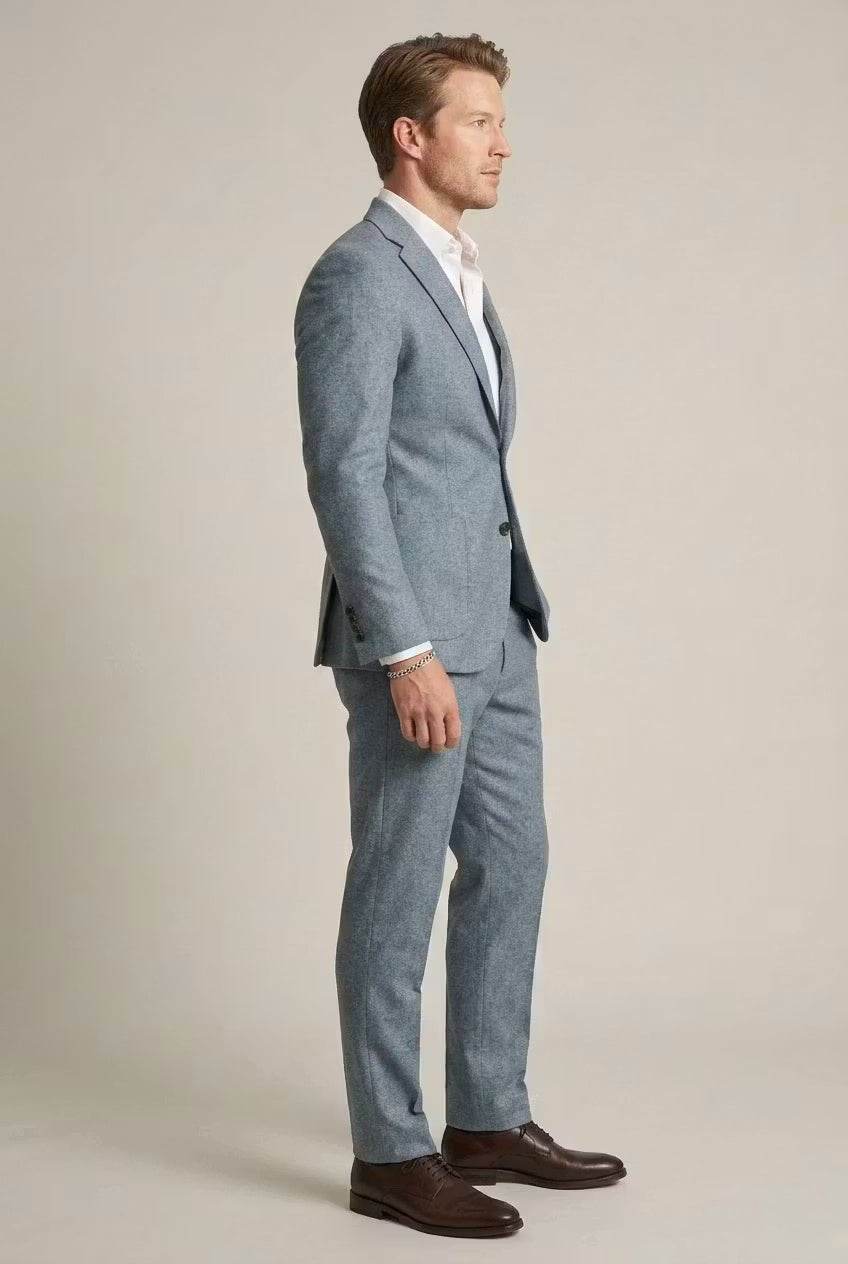 Men's Slim-Fit Structured Nylon Blend Two-Piece Set