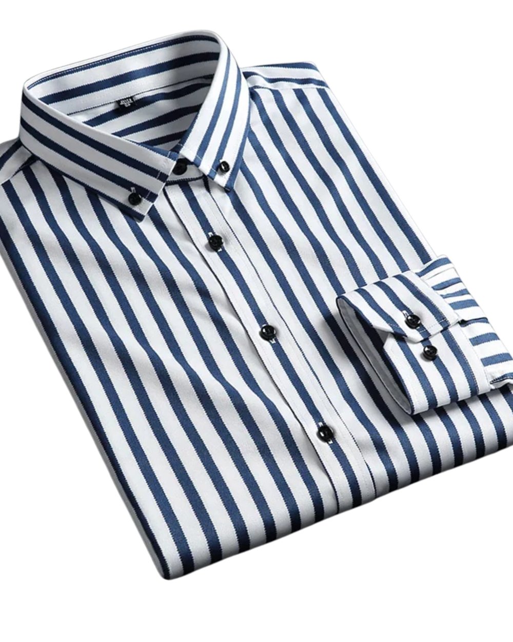 Men's Striped Cotton Shirt Relaxed Fit Long Sleeve