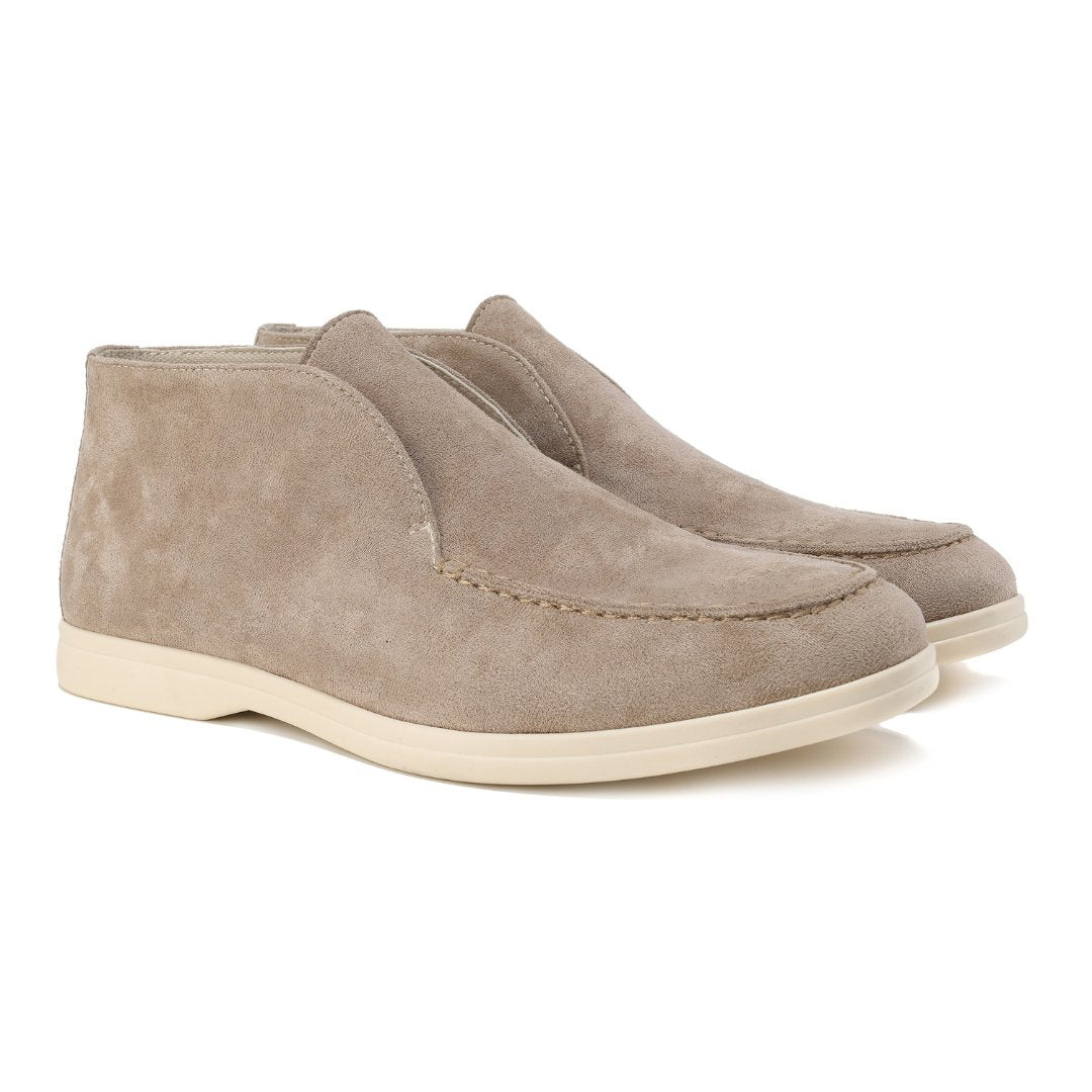 Men's Suede Chukka Boots Slip-On Ankle Height Casual - Caramel