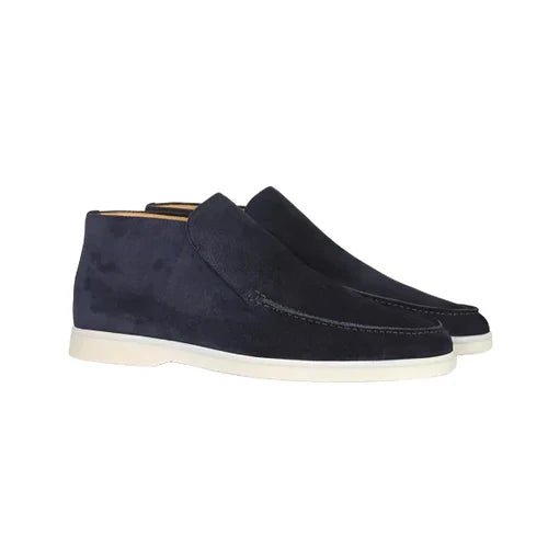 Men's Suede Chukka Boots Slip-On Desert Style Comfort - Sea