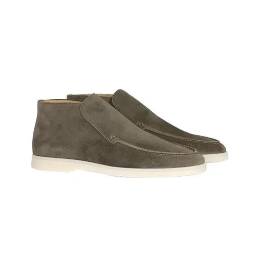 Men's Suede Chukka Boots Slip-On Desert Style Comfort - Olive