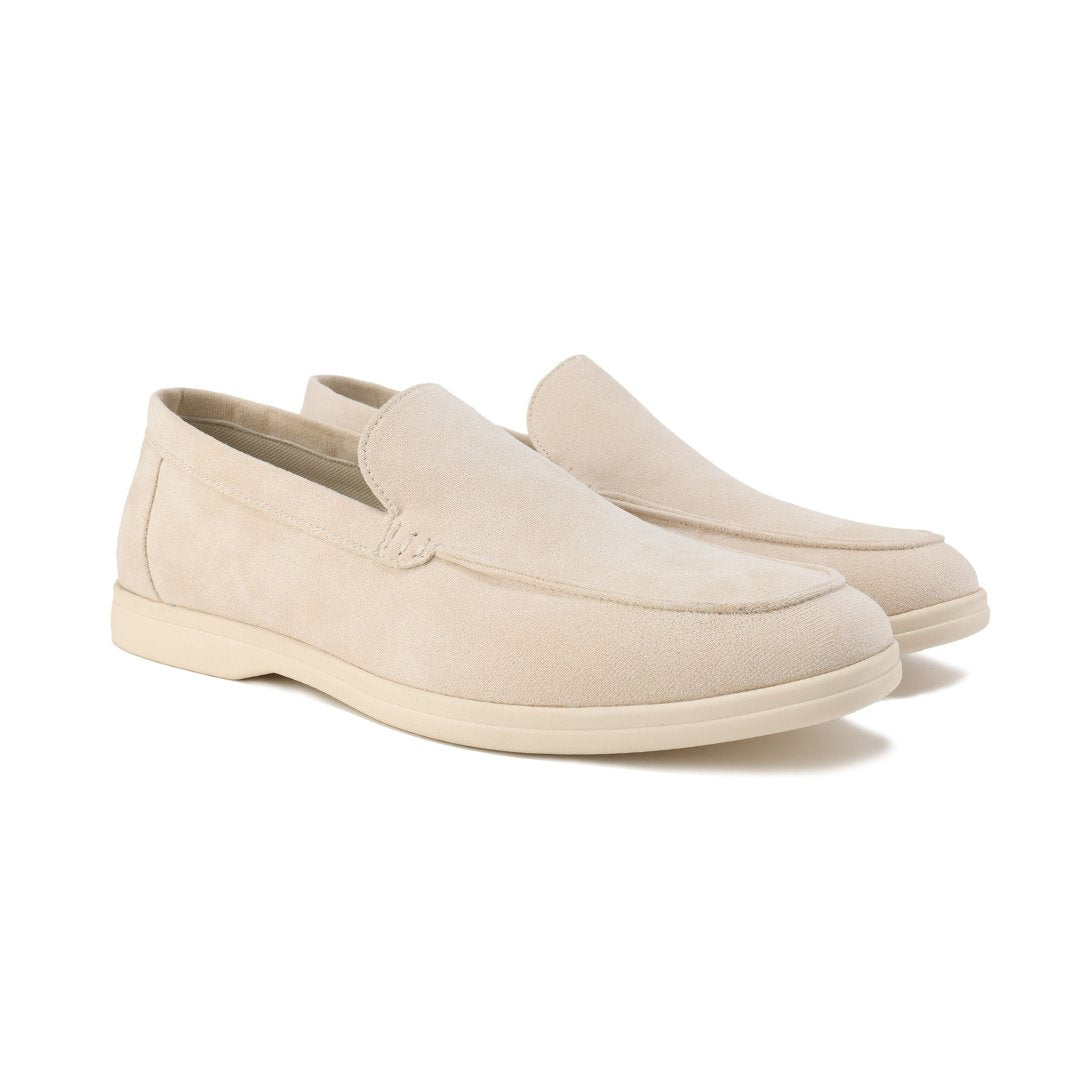 Men's Suede Loafers Slip-On Casual Comfort Shoes - Beige