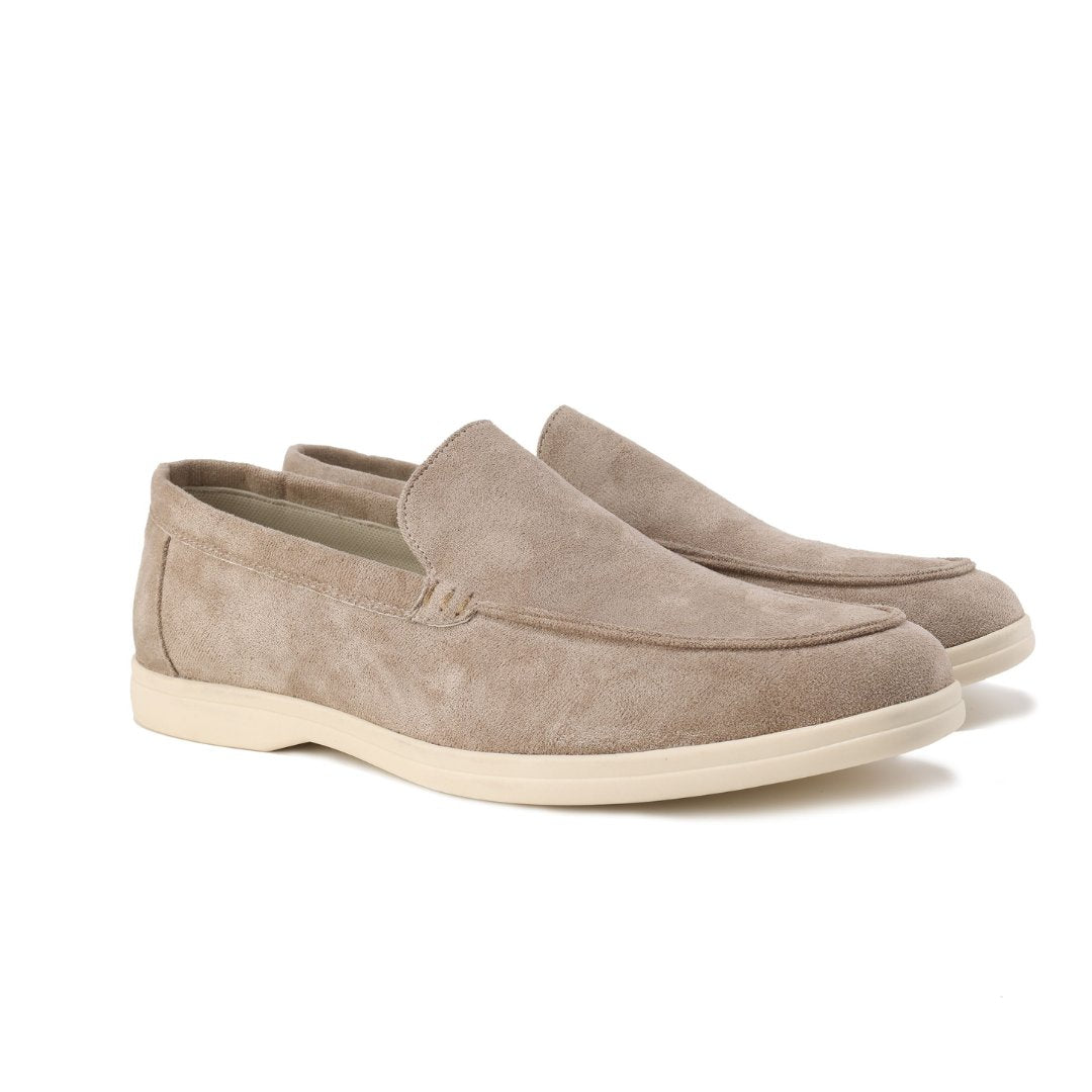 Men's Suede Loafers Slip-On Casual Comfort Shoes - Caramel