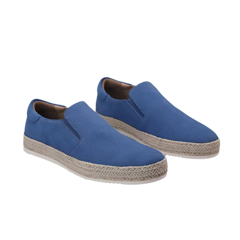 Men's Suede Slip-On Shoes Espadrille Sole Casual
