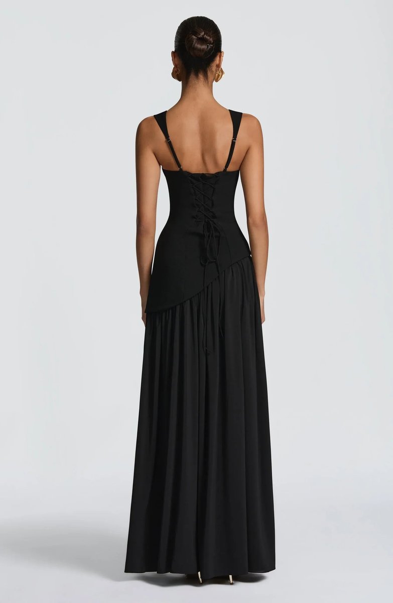 Mother of the Bride Dress Sleeveless Corseted A-Line Maxi Gown Side Slit