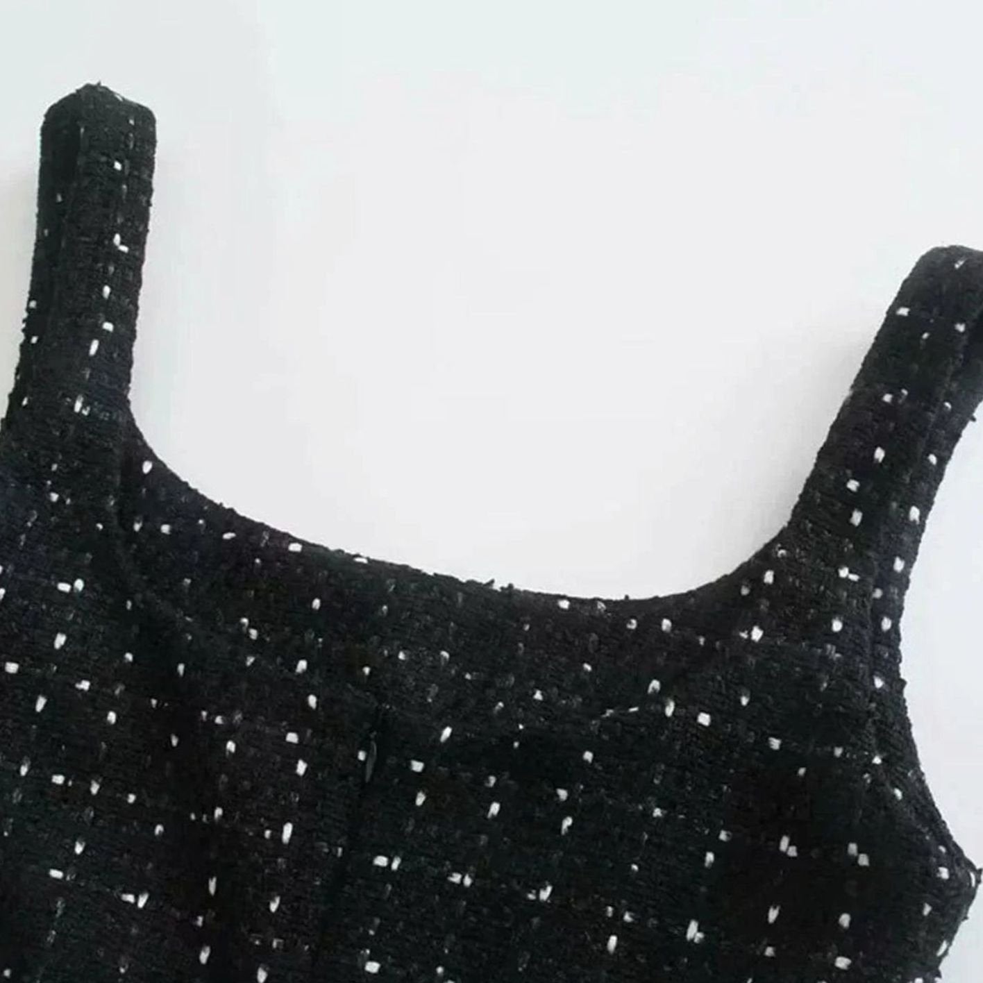 Women's Black Sequin Beaded Cutout Mini Dress