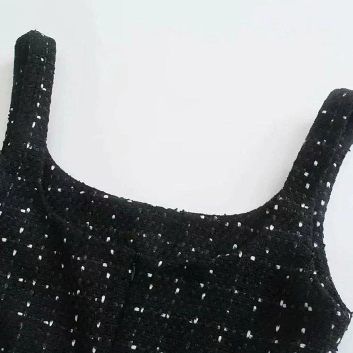 Women's Black Sequin Beaded Cutout Mini Dress