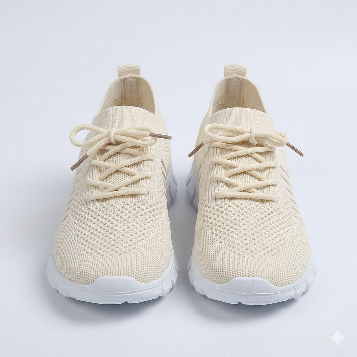 Women's Breathable Knit Lace-Up Comfort Sneakers
