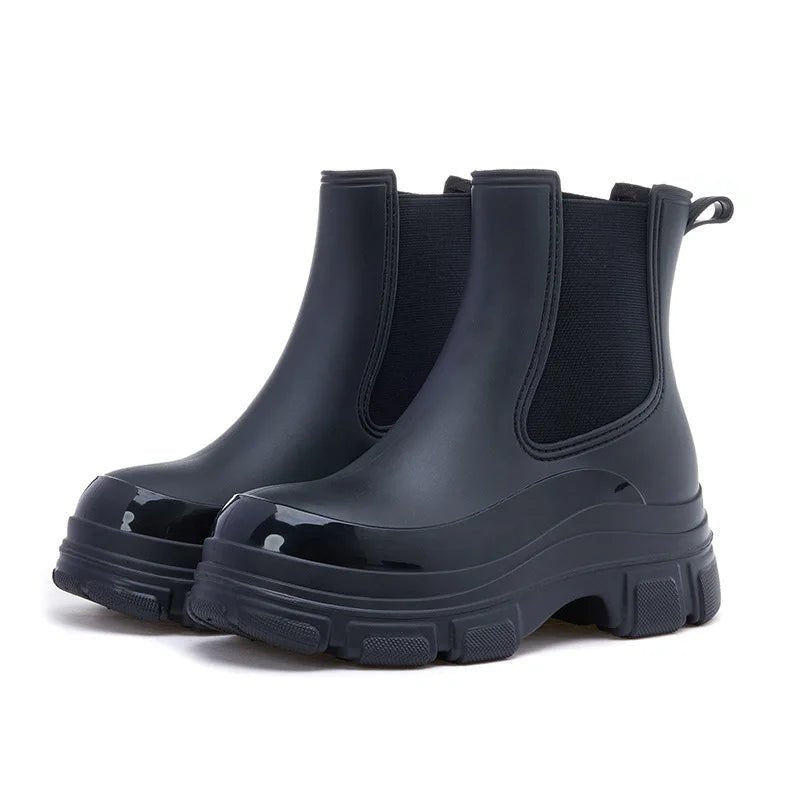 Women's Chunky Sole Slip-On Chelsea Ankle Boots