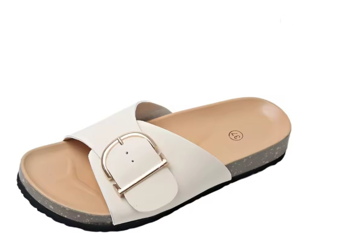 Women's Comfort Sandals Buckle Strap Cork Footbed Slides