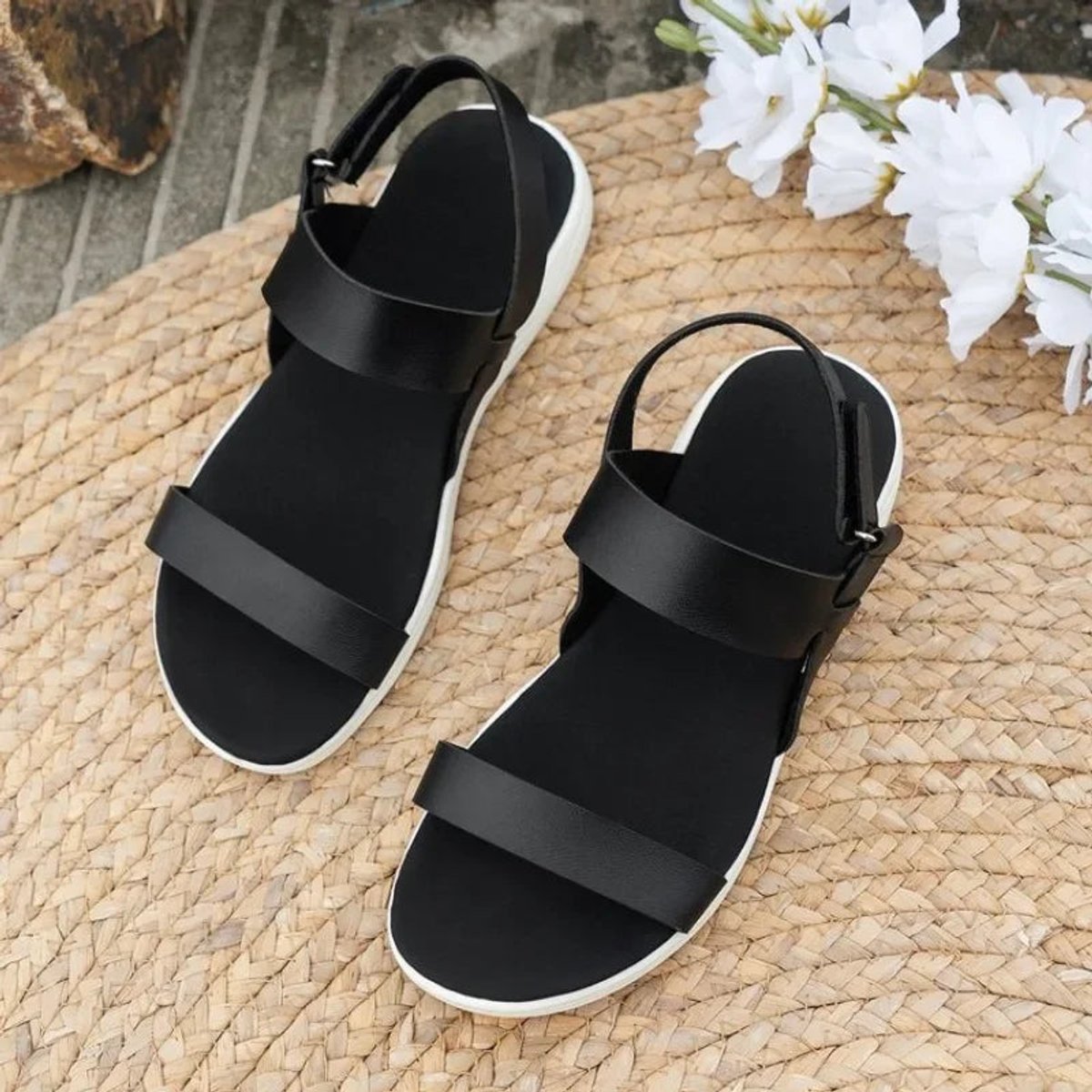 Women's Comfort Sandals Open Toe Adjustable Buckle Flatform