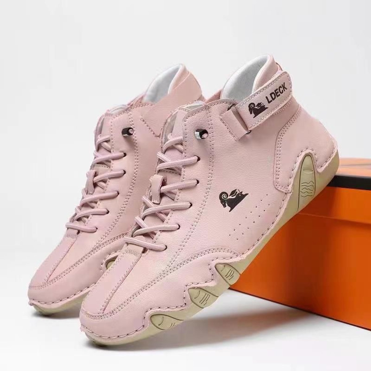 Women's Comfort Sneakers Lace-Up Leather Ankle Boots