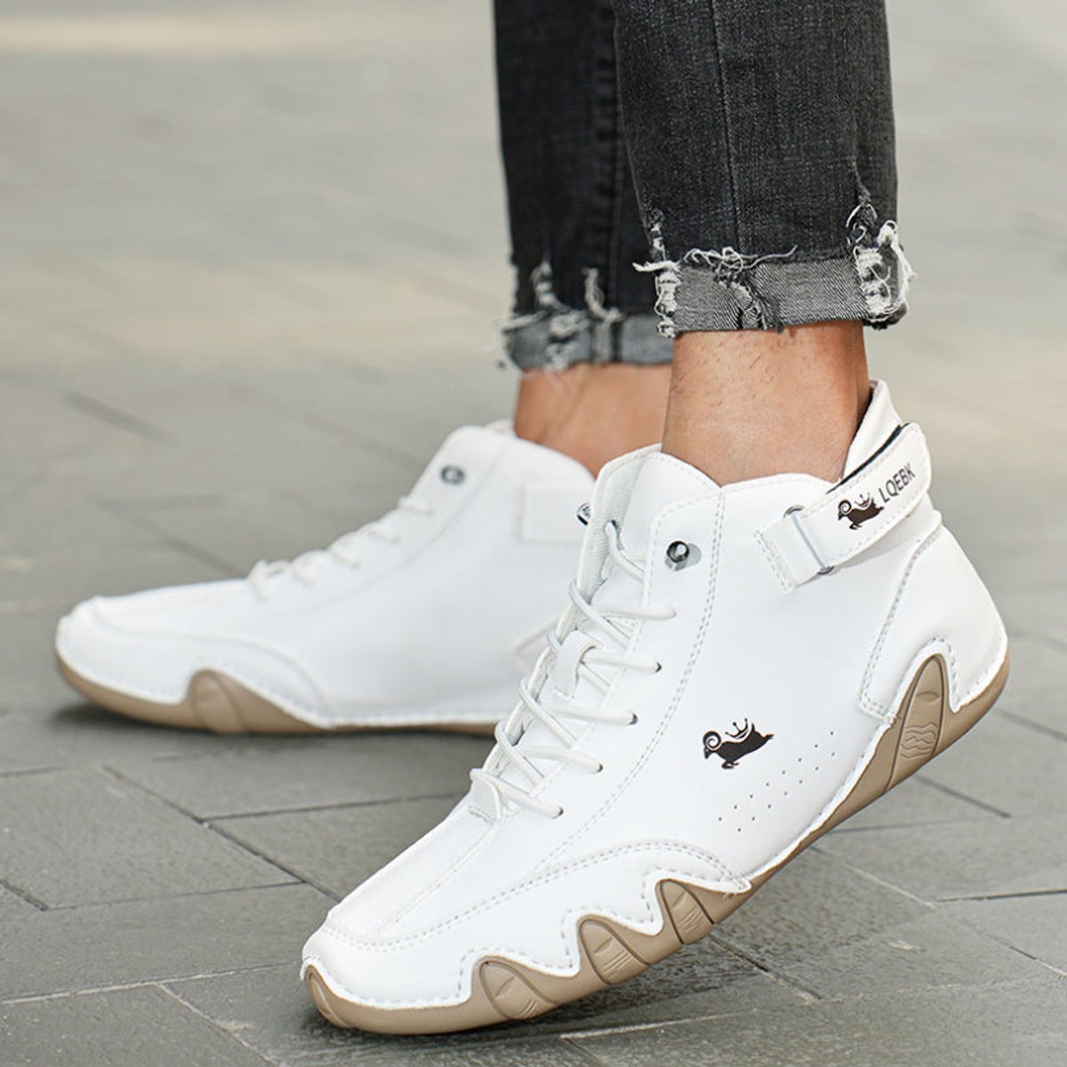 Women's Comfort Sneakers Lace-Up Leather Ankle Boots