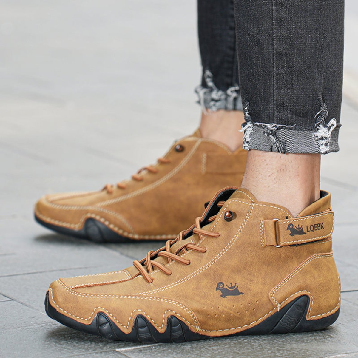 Women's Comfort Sneakers Lace-Up Leather Ankle Boots