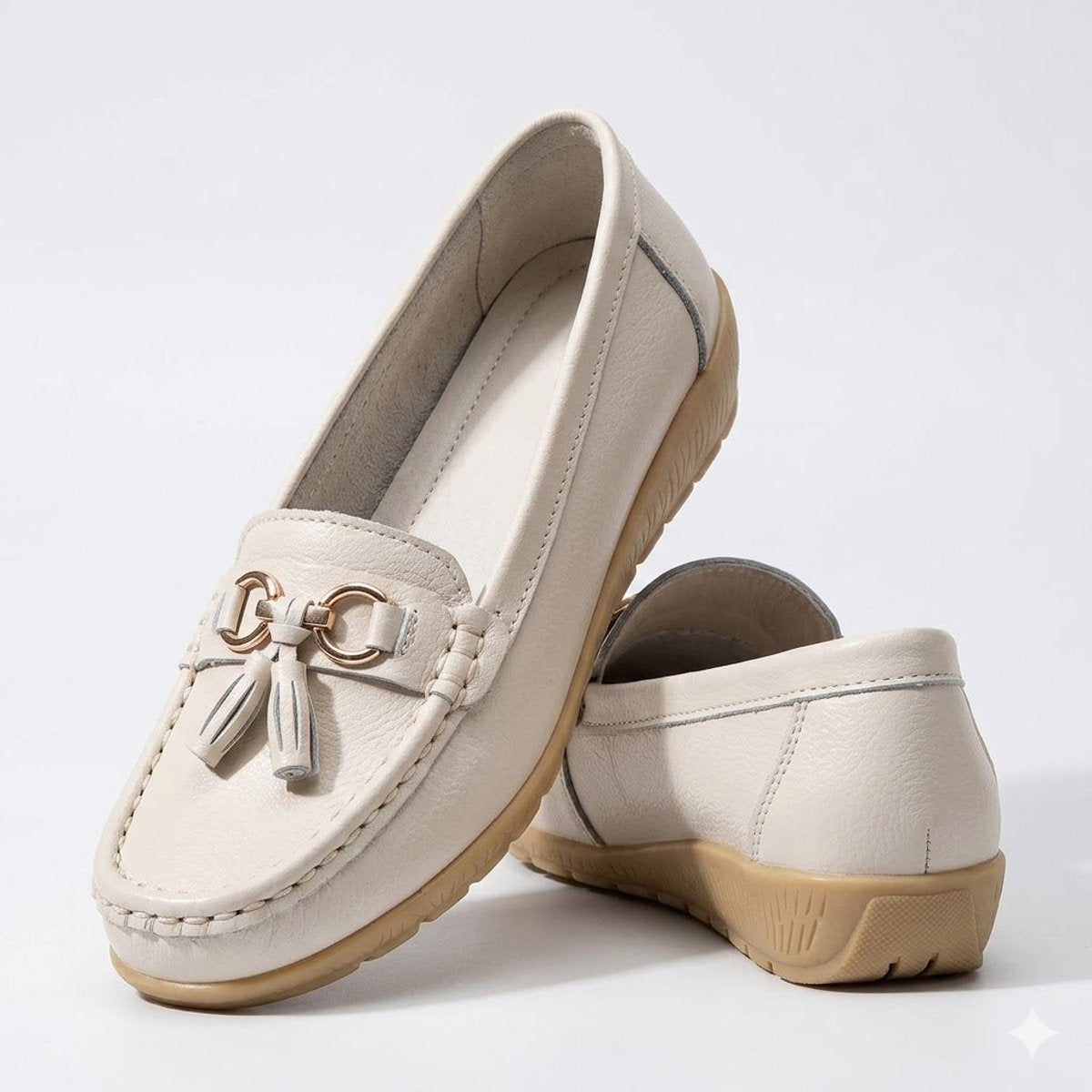 Women's Comfort Tassel Loafers Cushioned Wedge Slip-On Flats