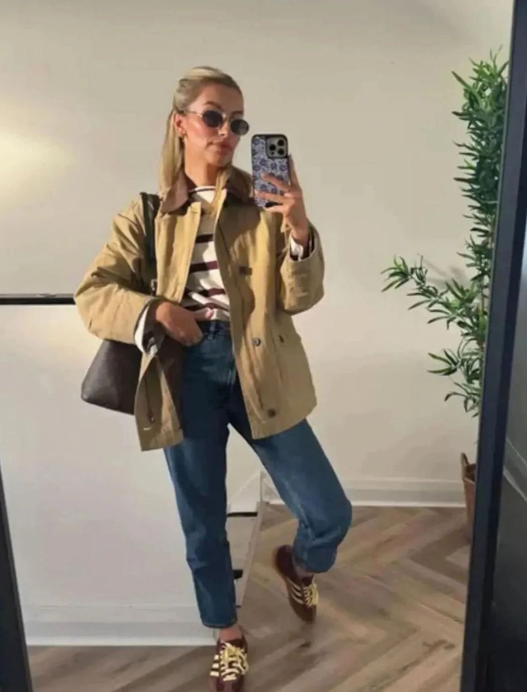 Women's Corduroy-Collar Mid-Season Relaxed Jacket