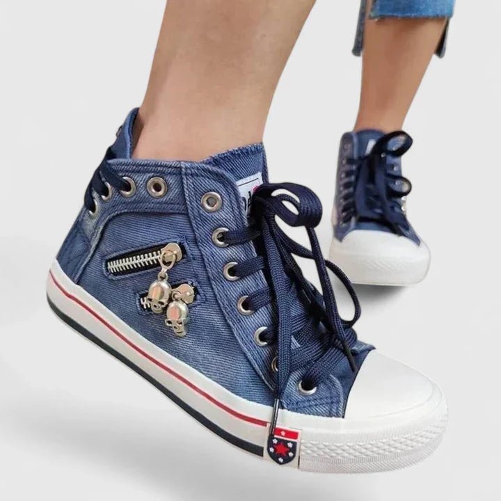 Women's Denim High-Top Canvas Orthopedic Sneakers
