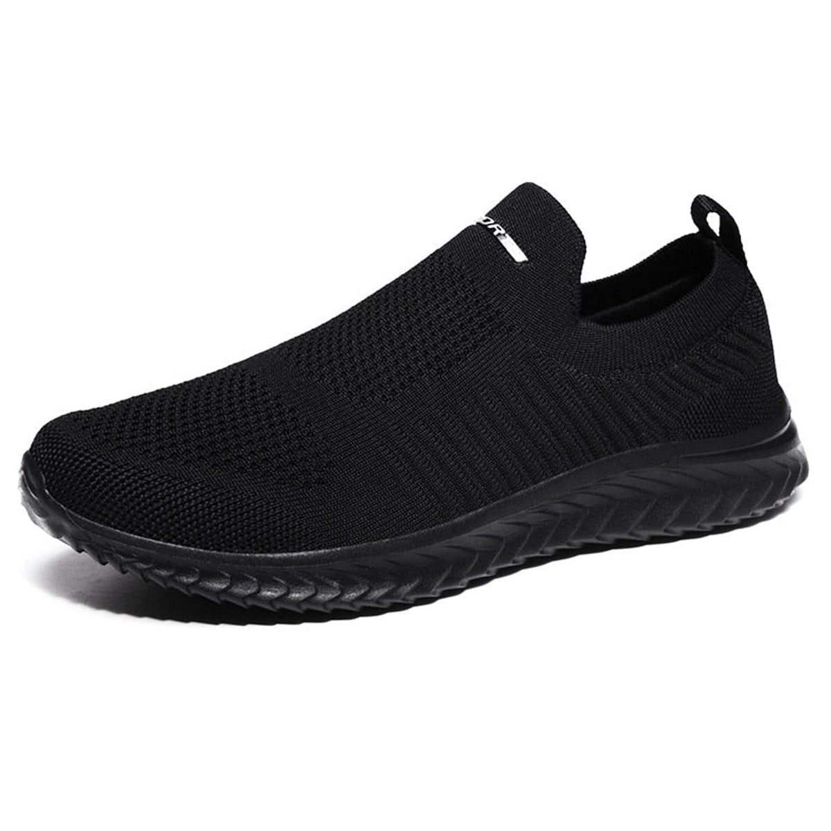 Women's Ergonomic Cushioned Slip-On Comfort Sneakers - Midnight Black