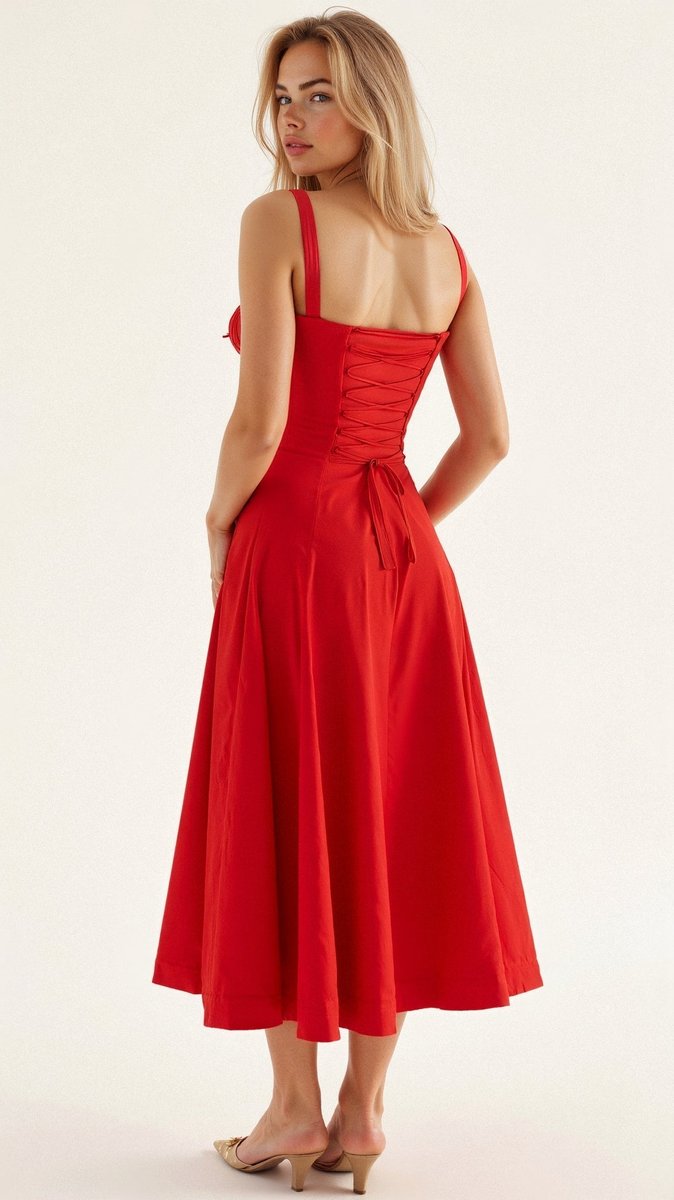 Women's Floral Corset Midi Summer Dress Jumpsuit Slit Skirt