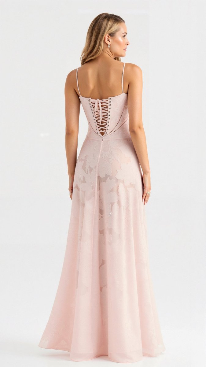 Women's Floral Lace Bustier Wedding Guest Dress Maxi Gown