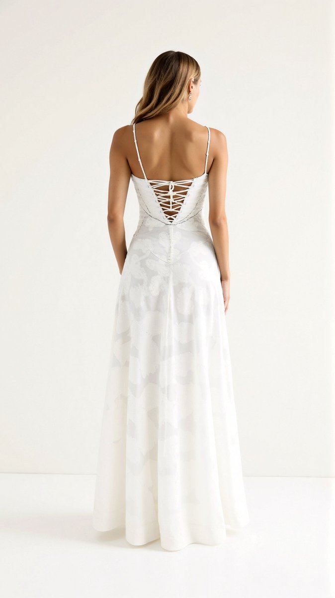 Women's Floral Lace Bustier Wedding Guest Dress Maxi Gown
