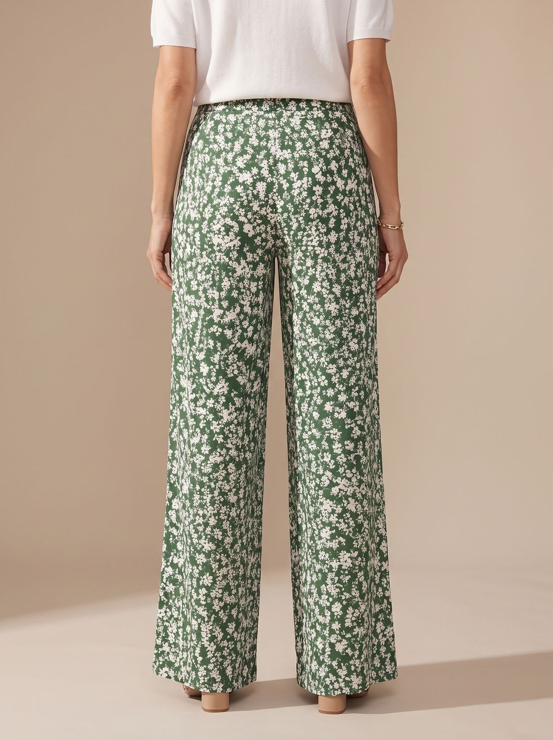 Women's Floral Wide-Leg Casual Palazzo Pants