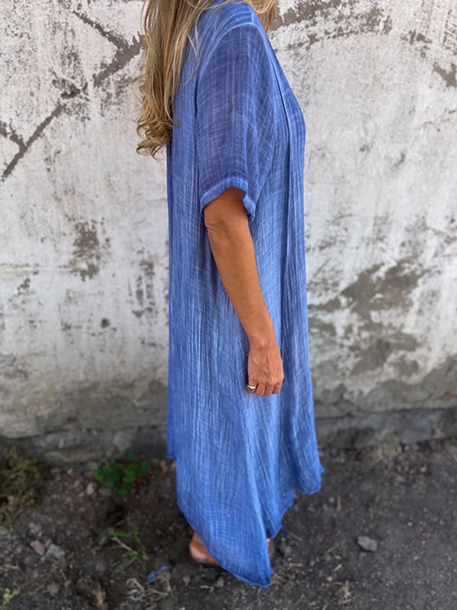Women's Flowy V-Neck Maxi Formal & Evening Dress Draped Silhouette