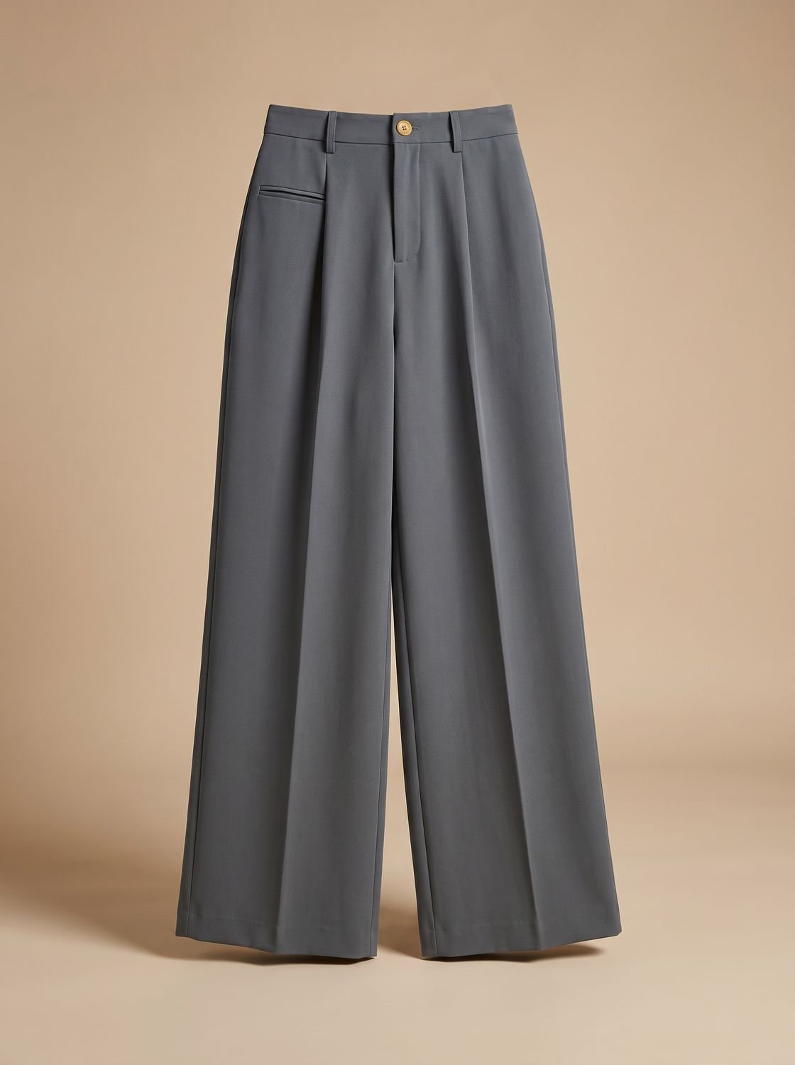 Women's High-Waist Wide-Leg Pleated Palazzo Trousers