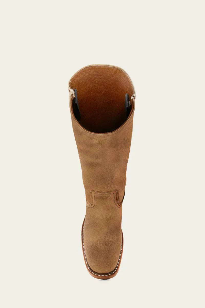 Women's Knee-High Slim-Fit Leather-Look Stacked-Heel Boots