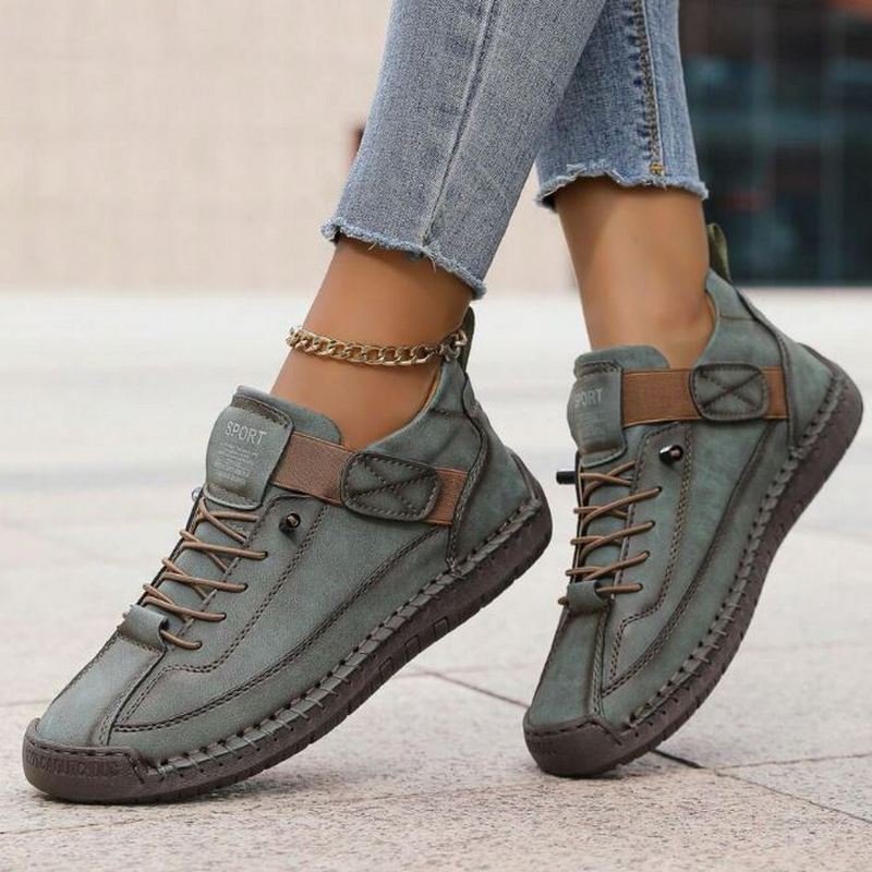 Women's Lace-Up Ankle Boots Casual - Boreal Green