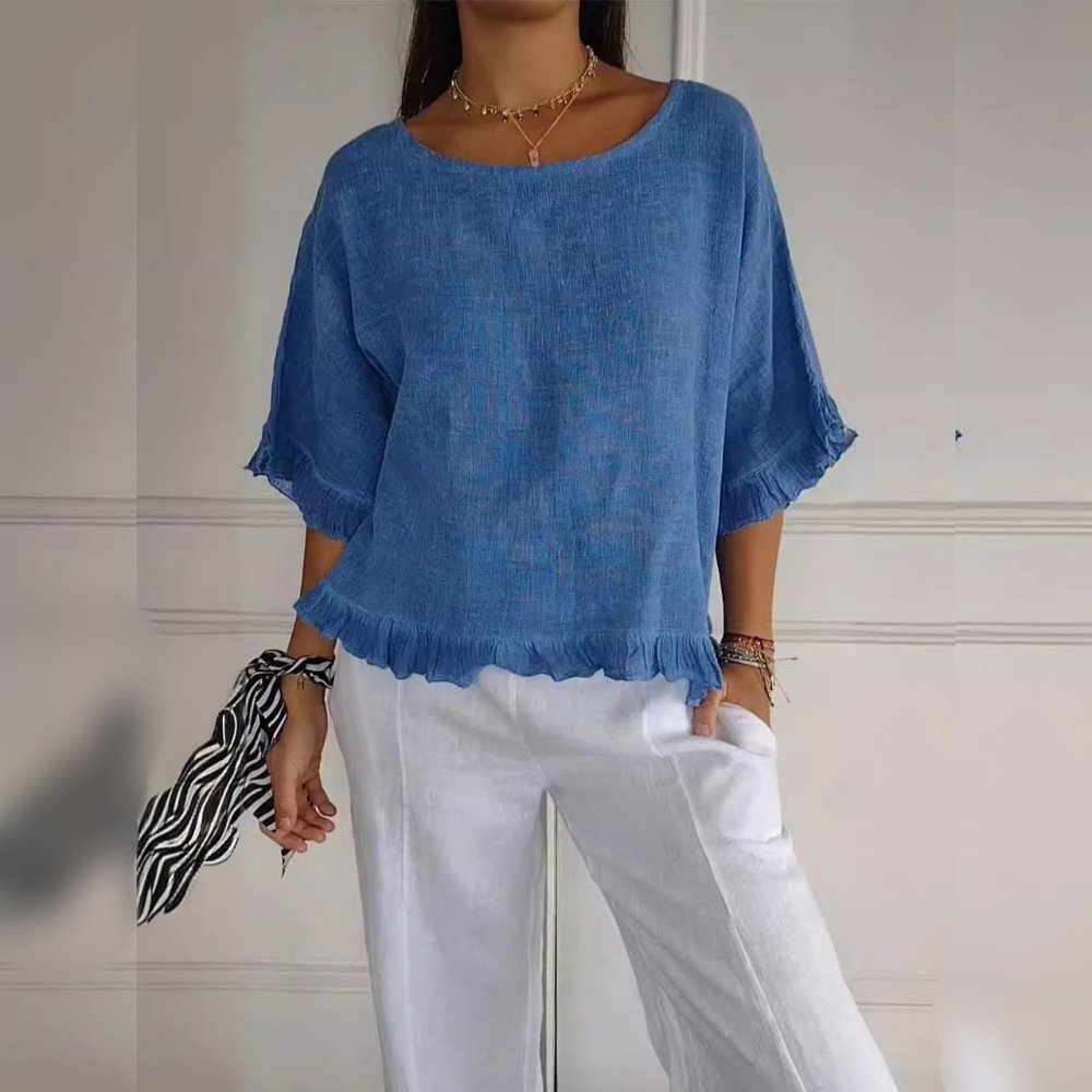 Women's Lightweight Fringe-Detail Casual Blouse