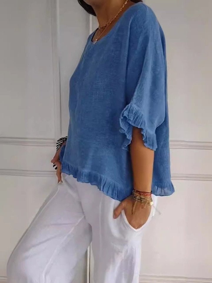 Women's Lightweight Fringe-Detail Casual Blouse
