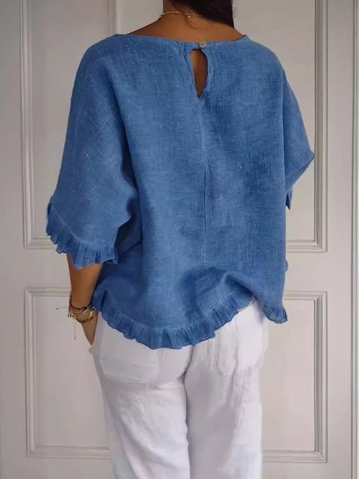 Women's Lightweight Fringe-Detail Casual Blouse