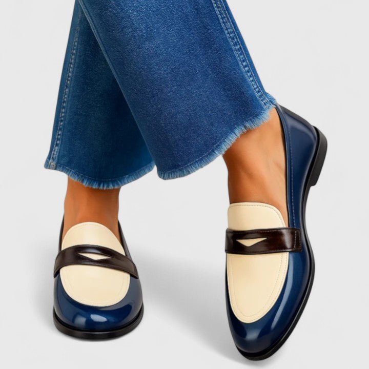 Women's Loafers Mary Jane Patent Leather Comfort Block Heel - White