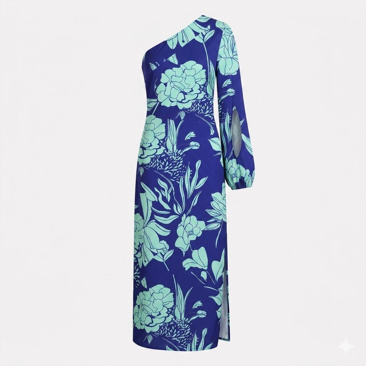 Women's One-Shoulder Floral Maxi Summer Dress Jumpsuit