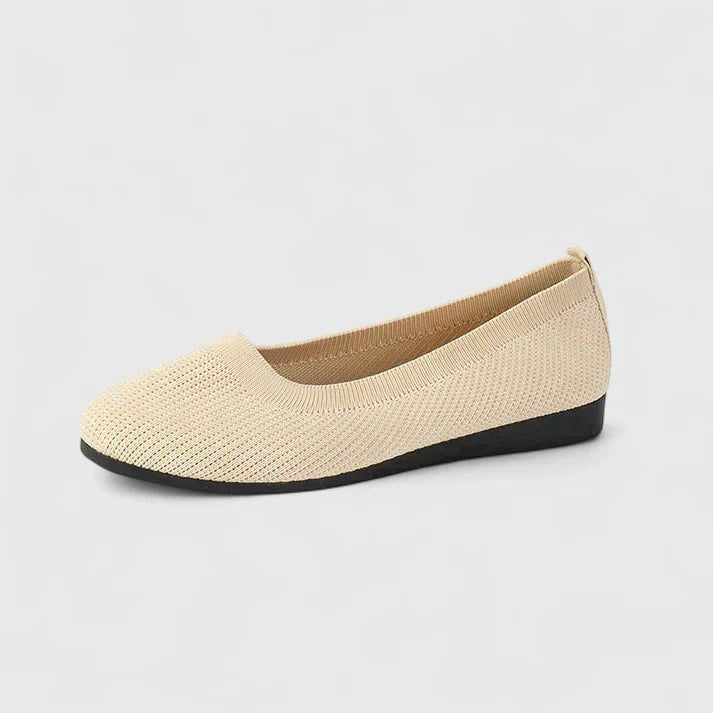 Women's Orthopedic Arch-Support Slip-On Flats - Cream
